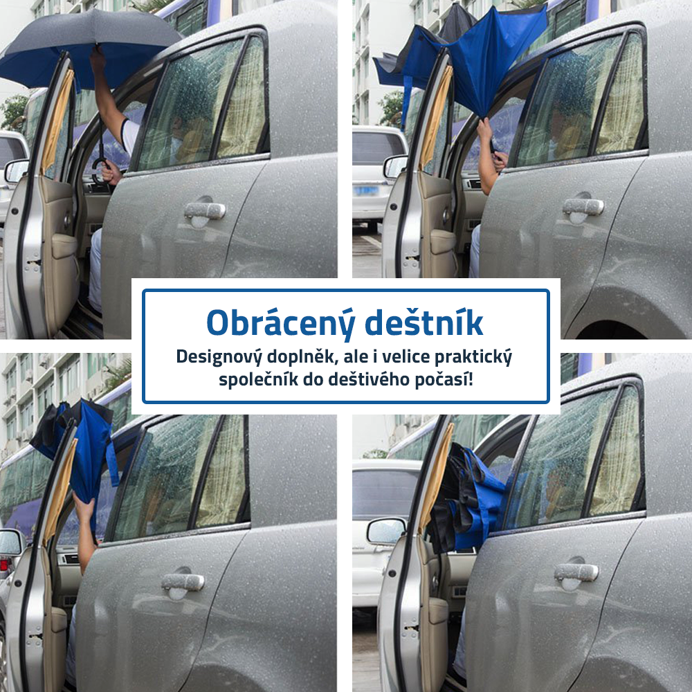 Deštník dvojitý červený