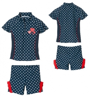 Dětské plavky koupací komplet srdce Playshoes 