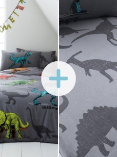 Sada dětského povlečení a prostěradla dinosauři