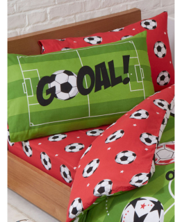 Sada prostěradlo a povlak na polštář fotbal goal