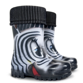 Dětské holinky Demar TWISTER LUX PRINT s zebra 