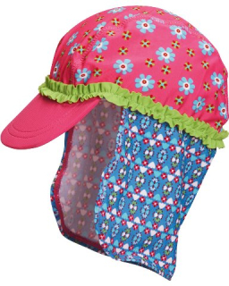 Čepice s kšiltem proti slunci Playshoes UPF 50+ květiny