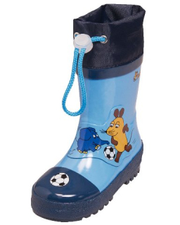 Dětské holinky Playshoes myška modrá fotbal
