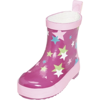 Dětské baby holinky Playshoes růžové hvězdy
